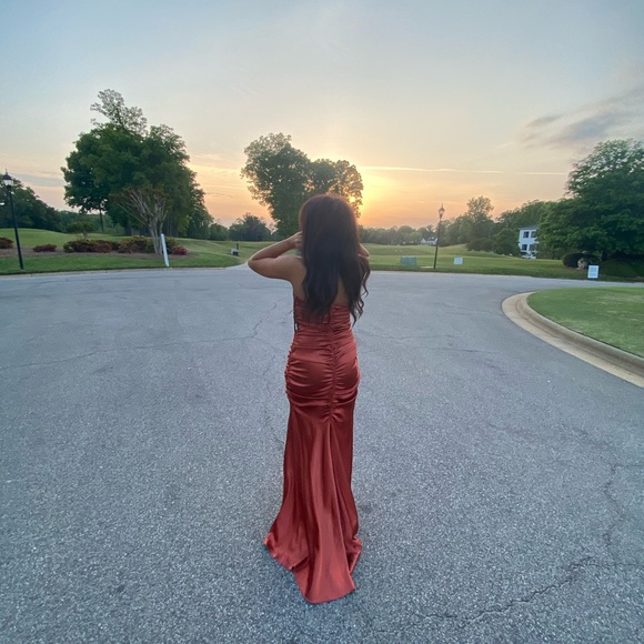 Burnt Orange Prom dress - Picture 2 of 3